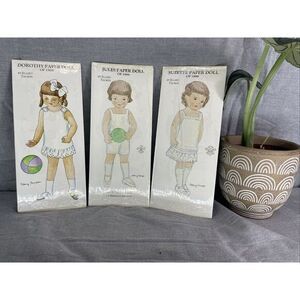 Ellery Thorpe Paper Doll 3 Jules Boy 1886 Suzette 1886‎ Dorothy 1908 Sealed 1983
